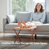 Multifunctional Woven Leg Rest Compact Design Footrest Easy to Assemble Footstool Sturdy & Stable for Creamice Workers, Homeowners, Seniors, Under Desk, Living Room, Entryway, Bedroom