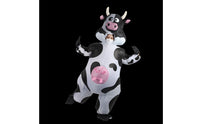 Inflatable Cow Costume Novelty Cow Pump up Costume Waterproof for Halloween