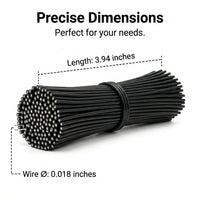 40 Pcs 0.45mm PVC Coated Plant Ties, 10cm Reusable Twist Ties for Gardening, Floral & Crafting, Green Coated Metal Wire Ties