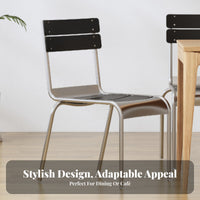 Nordic aesthetic Wood and Metal Side Chair Japanese Aesthetic Seating Furniture Retro Inspired Minimalist Design for Interior Decorators, Business Owners, Dining Room, Restaurant, Kitchen, Bedroom