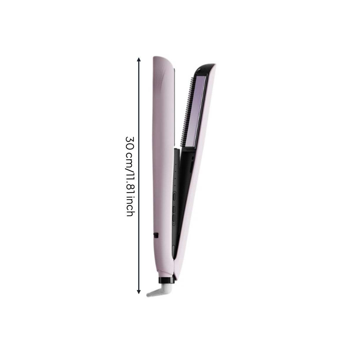 Steam Hair Straightener Wide Plate Hair Straightener with Comb Steam Straightening Brush Anti-Frizz Heated Straightening Brush