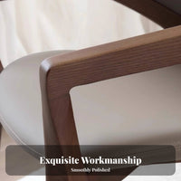 Solid Wood Frame Upholstered Armchair Designer Design Curved Back Armchair Ergonomic Backrest Dining Chair Soft Padded Cushion for Homeowners, Interior Designers, Restaurant Owners, Study Room, Home Office, Kitchen