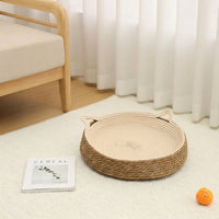 Woven Cat Bed Made of Grass Material, All Season Cat Bed for Indoor Cats, Open-top design for four seasons of versatile comfort