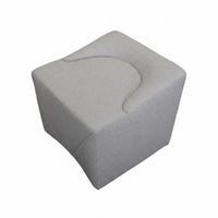 Nordic design Sculptural Cube Stool plush fabric Upholstery Ottoman adaptable Footstool Low Maintenance for Interior Design fans, Adults, Homeowners, Living Room, Lounge Area, Bedroom, Entrypath