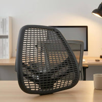 Fitness Bike Back Cushion Rounded Rectangular Mesh Back Cushion Dark Gray