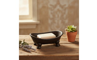 Bathtub Soap Dish Rustic Tray Holder for Washroom, Sink