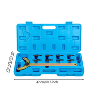 9 Pieces Interchangeable Pins Cam Pulley Holding Tool Long Handle Adjustable Camshaft Pulley Holder Heavy Duty Camshaft Sprocket Holding Tool Time Saving for Mechanics, DIYers, Auto Repair Shop, Garage