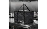 Aluminum Foil Lined Picnic Bag Reusable Insulated Thermal Tote Bag Clear Front Pocket Large Zippered Food Carrier for Beach