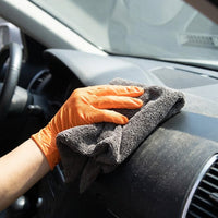 Thick Microfiber Cloth and Car Drying Towel, 40cm x 40cm Microfibre Cloth for Detailing, Six-Weft Weave Serged Border for Glass and Polish
