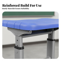Student Desk and Chair Set Construction Kids Study Table Rounded Corners children's Writing Desk for Students, Boys, Classroom, Homework, Home