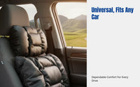 Genuine Leather Car Headrest, Breathable Neck Pillow, Universal All-Season Support