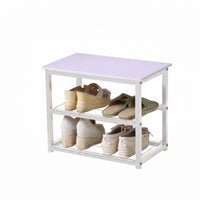 doubleFunction Design 2-Tier Shoe Rack Bench Multifunctional Household Furniture Space-Saving High Load Capacity for Families, Homeowners, Adults, Entryway, Doorway, Hallway, Living Room
