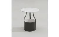 Round Side Table Contemporary Round End Table Compact Furniture for Living Room, Small Apartments, Reading Corners