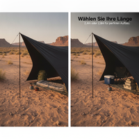 Heavy-Duty 37mm Telescopic Tent Poles for Outdoor Camping Canopy & Awning Support, 2.8M