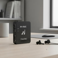 Pairing Wireless Earbud Monitor Volume Control Earbud Monitor Transmitter Receiver Stereo and Mono Switching Wireless IEM System LED Display for Musicians, Performers, Guitar Players, Stage, Rehearsal, Recording Studio