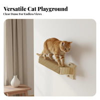 Space Saving Wall Mounted Cat Shelf Easy Installation Suction Cup Cat Perch Damage-Drill-Unoccupied Removal Pet Furniture Heavy Duty for Indoors, Living Room, Bedroom