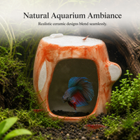 Aquarium Ceramic Hideaway Decor for Fish, Shrimp, and Turtles