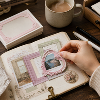 100 Sheets Vintage Photo Frame Decorative Stickers for Scrapbooking Journals Planners