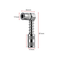 Right Angle Grease Nozzle Adapter Zinc-Plated for DIYers