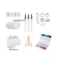 Textured Drawing Kit Textured Craft Kit with Easel Mixed Media Art Set for Kids, Beginners, Classroom