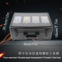 Portable Aluminum Alloy PSA Card Storage Box with Handle