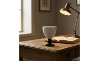 Stone Flower Vessel Tabletop Vase with Pedestal Elegant Flower Arrangement Vase for Decorators, Simplicity Lovers, Dining Table
