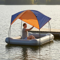 Inflatable Boat Lightweight Canopy Frame Wind Resistant Watercraft Shade for Boating