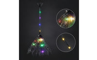 Witch Broom with Lights Light-up Glowing Broom Costume Accessory Multicolor Prop Delicate for Cosplayers, Halloween, Cosplay