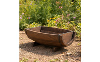 Half Barrel Planter Vintage Barrel Planter Decorative Flower Pot for Patio