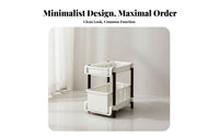 With casters beneath-desk Rolling storage area Saving 2-Tier Rolling Organizer Easy Organization Storage organizer Multifunctional Use for Office Workers, homeowners, Dorm Room, Small areas, Bedroom, Bathroom
