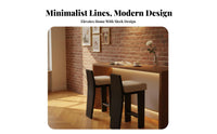 Wabi-Sabi Aesthetic Counter Chair with Woven Seat Minimalist Design High Stool mid-centuryclassic design Indoor Furnishing Built-in Footrest for Bar Owners, Interior Designers, Homeowners, Kitchen Island, Cafe, Restaurant, Dining Room
