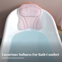Lyocell Fiber Lyocell Fiber Bathtub Pillow Skin-Friendly Bath Pillow Ergonomic Design for Adults, Women, Jacuzzi, Home