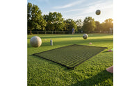 Black Soccer Rebound Net Woven Grid Replacement Rebound Net Rope-Edged Sports Gear Reinforced Edging