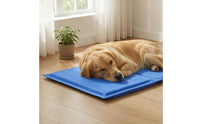 Pet Cooling Mat Blue Dog Cooling Mat Rest Pad Padded Animal Bedding Rectangular