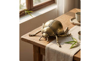 Figurine Carved Brass Retro Desktop Ornament for Tea Table