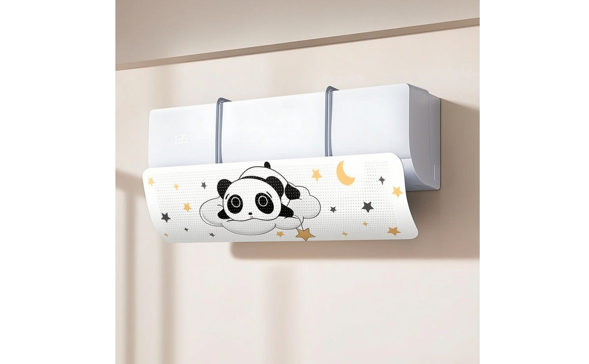 Direct Blow Protection Air Conditioner Wind Deflector Hanging Air Conditioner Deflector Perforated Air Conditioning Airflow Guard No-Drill for Baby, Renters, Bedroom, Living Room, Apartment