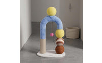 Arched Cat Scratcher Rounded Base Sisal Rope Cushioned Material Cat Furniture