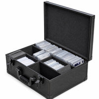 Foam-Lined Graded Card Slab Case Divided Compartments Card Slab Case Aluminum-Alloy Hard-Shell