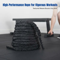 Battle Rope, Fitness Training Rope, Indoor Exercise, Home Gym Equipment, Durable Polyester, For Kids & Adults