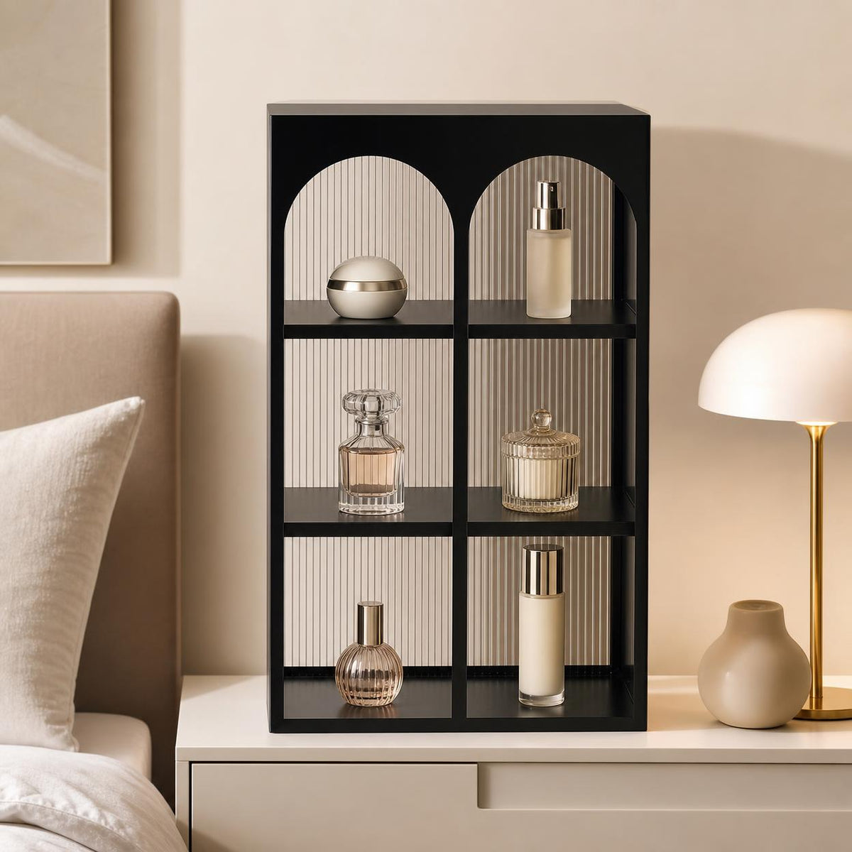 perfume display shelf