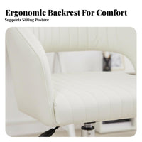 Adjustable Height Armless Rolling Chair 360-Degree rotate Office Furniture Ergonomic supportrest Support for Students, Teenagers, Adults, Study Room, Bedroom