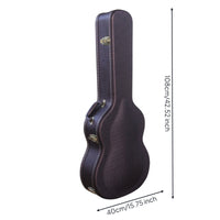 Hard Guitar Case Vintage Hard-Cover Guitar Case Heavy-Duty for Traveling Artists, Guitarists