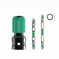 Diamond-Textured Grip Telescopic Socket Adapter Metal Body Electric Wrench Adapter Locking Pin Socket Converter Chuck Included Bits