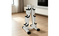 Triangular Three-Tier Dumbbell Rack Vertical Dumbbell Rack with Cradles Compact Space-Saving for Home Gym Owners