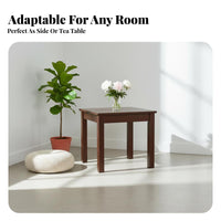 hardwood Wood Construction Four-Legged Square Wooden Table Traditional Chinese design Household Furniture Minimalist Design Nightstand Space-Saving for Apartment Dwellers, Homeowners, Students, Living Room, Bedroom, Entryway, Balcony