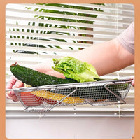 Retractable Colander Kitchen Sink Colander, Stainless Steel Kitchen Drain Basket for Washing Vegetables, Modern Minimalist Over Sink Design