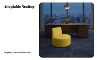 2 Pieces Modern design Armchair and Side Table Group Minimalist Design Upholstered Club Chair Business & Leisure Use Reception Furniture dense-fill padding for Office Managers, Interior Designers, Homeowners, Bedroom