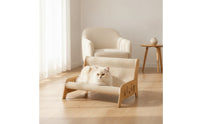 Modern Cat Scratcher Lounge Woven Cat Scratcher Sofa Sturdy Pet Furniture Curved for Cats, Living Room