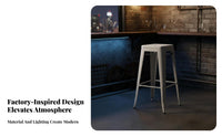 3 Pieces warehouse-inspired aesthetic Round Pub Table with 2 Stools Bar Height completedoor Furniture Modern Design Home Furnishing Easy to Clean for Business Owners, Apartment Dwellers, Balcony, Patio, Small Spaces, Kitchen