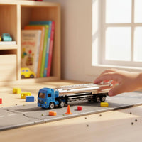 Oil Tanker Truck Toy Gift Box Packaging Alloy Petroleum Truck Toy Rubber Tires Realistic Oil Tanker Model for Kids, Collectors, Display